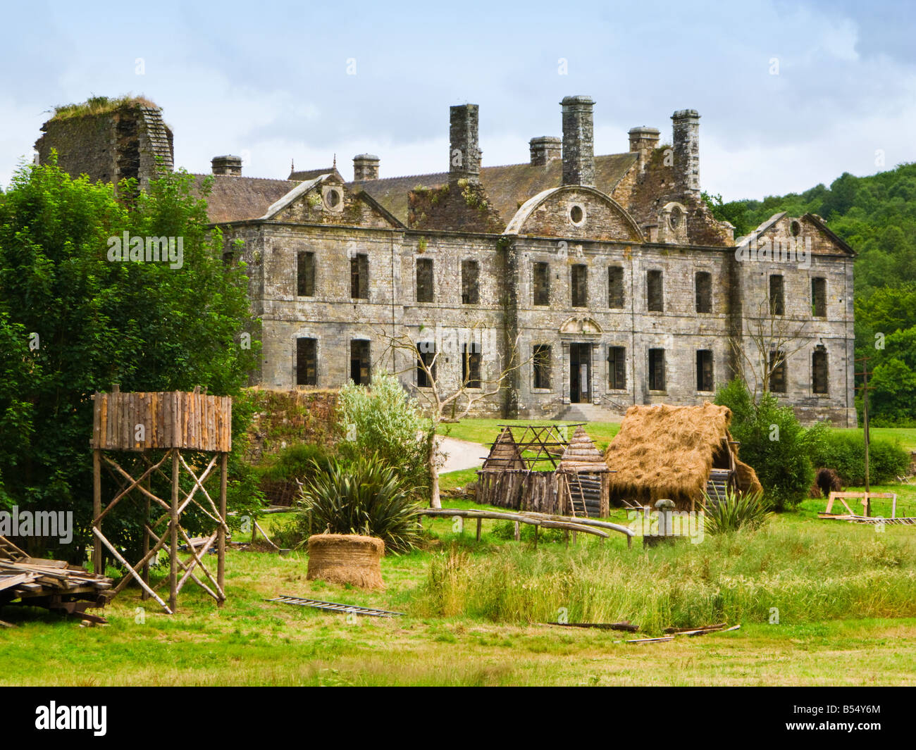 Abbey de Bon Repos, Abbaye de Bon Repos, Cotes d'Armor, Brittany, France, Europe Stock Photo