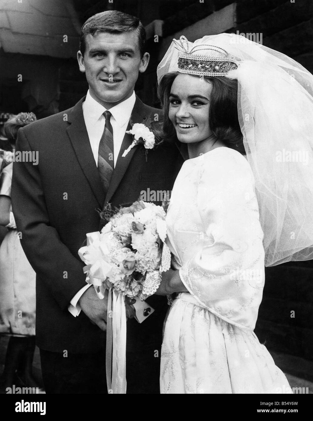 Everton footballer Johnny Morrisey on his Wedding Day. P011956 Stock Photo