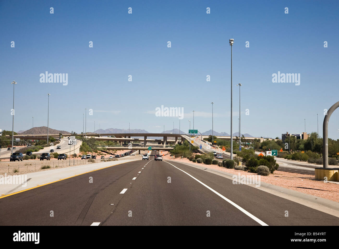 Interstate 10 in Arizona, USA Stock Photo