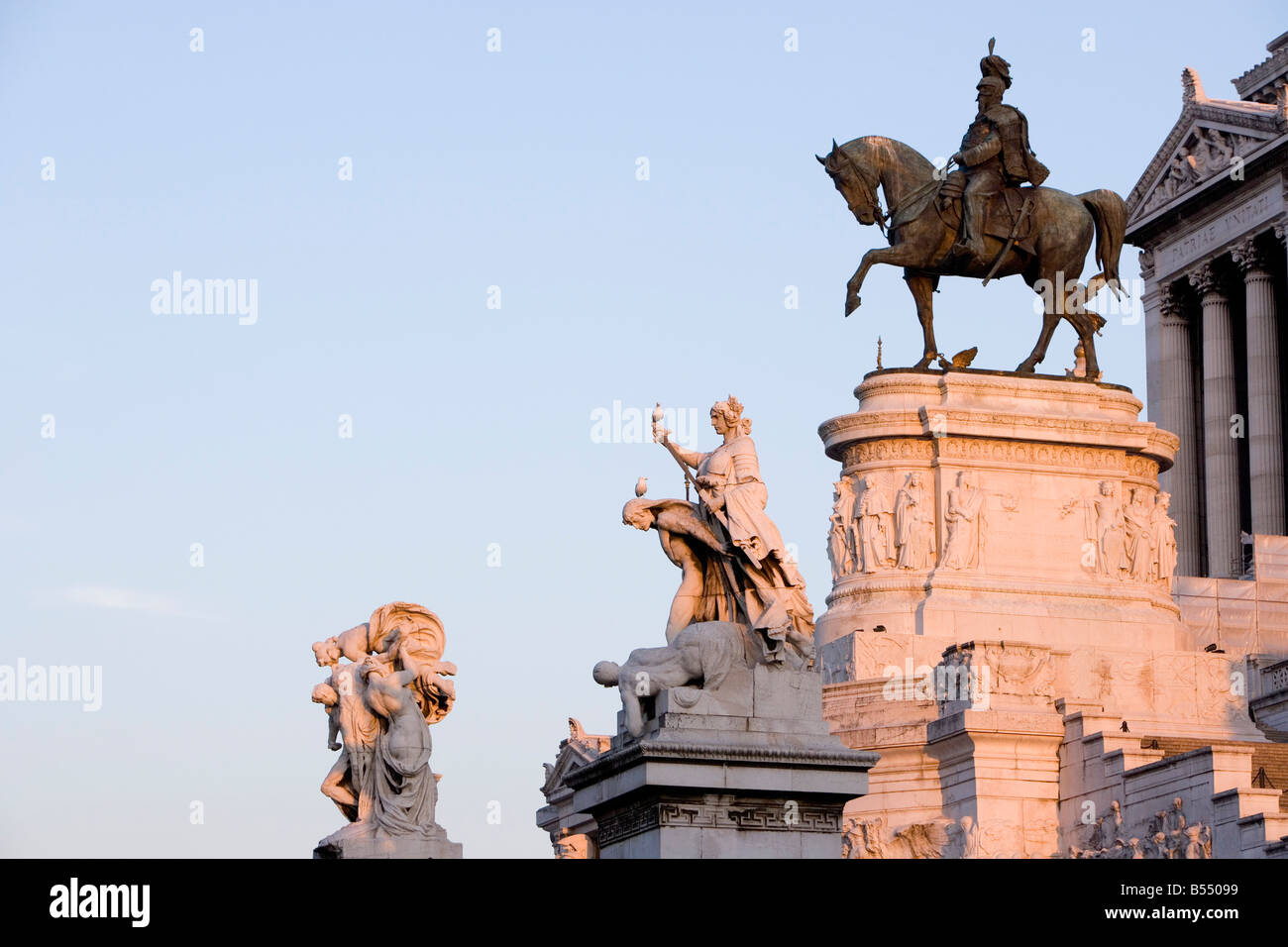 Monumento to Vittorio Emanuele II in Piazza Venezia. Rome. Italy Stock Photo
