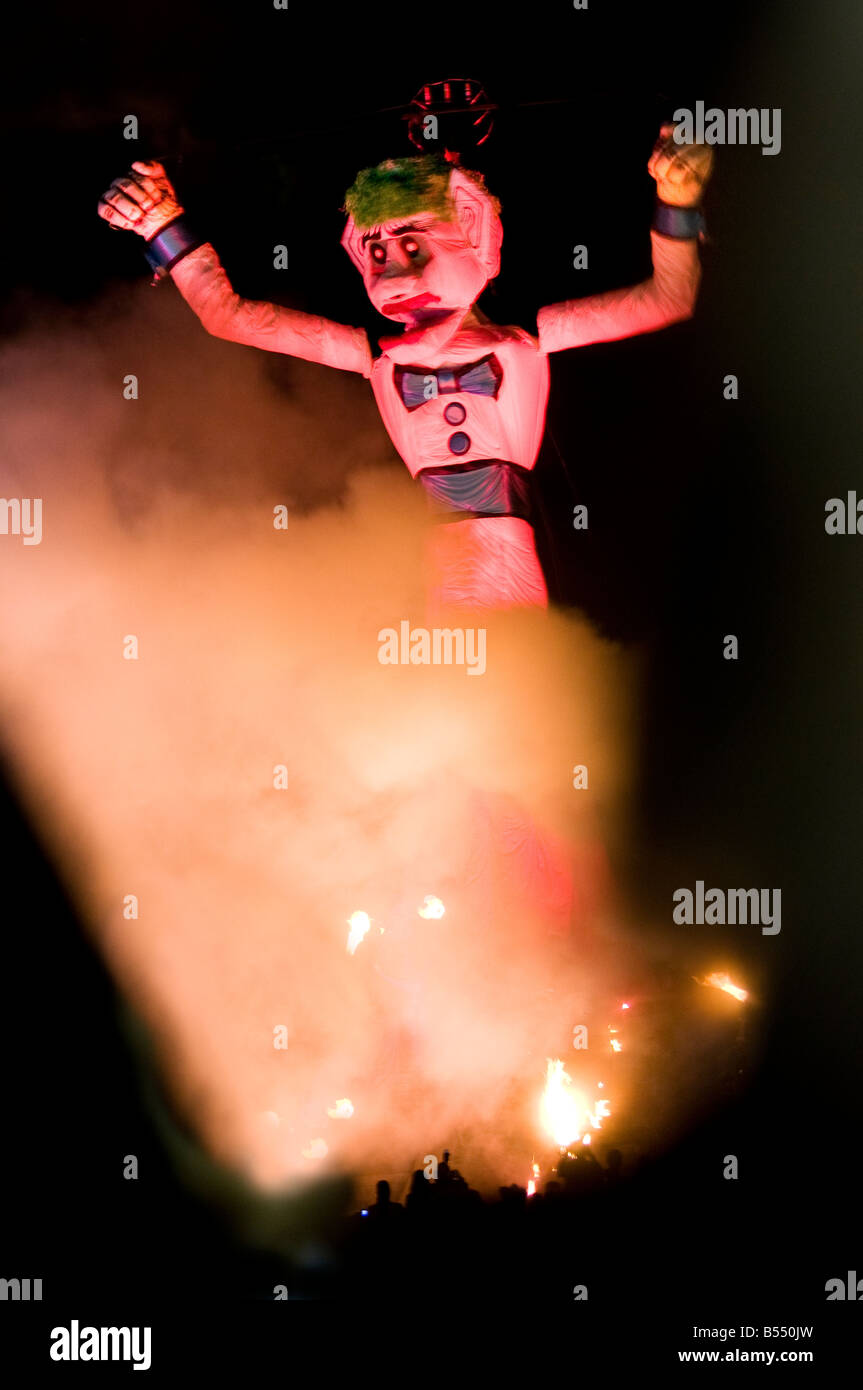 The burning of Old Man Gloom AKA Zozobra in Santa Fe New Mexico 2008 Stock Photo