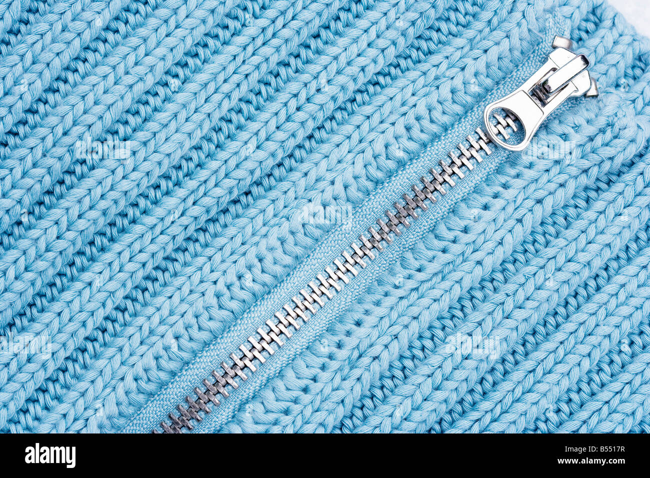 Zipper on Sweater knitting pattern with purls and knits adobe RGB Stock