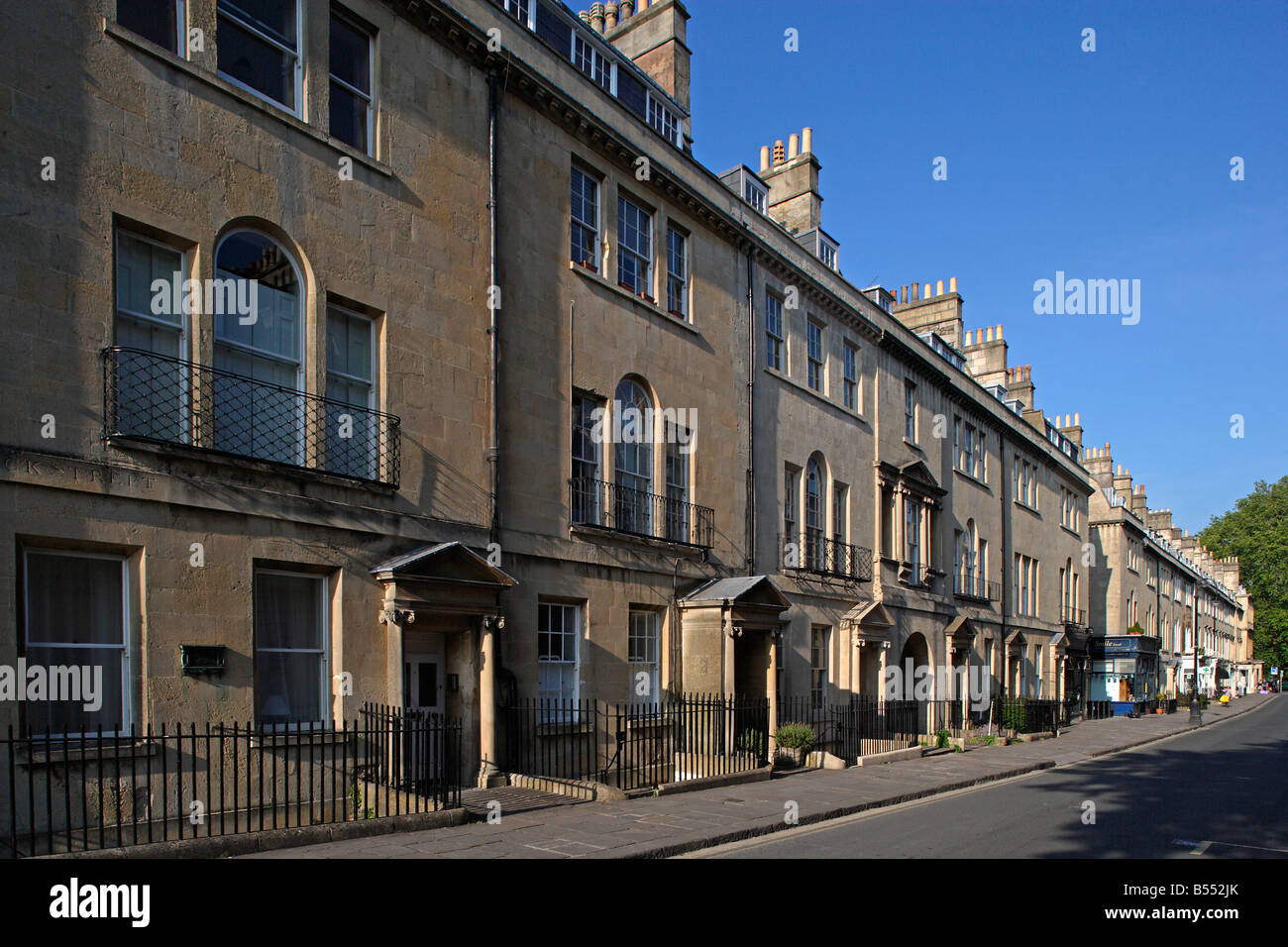 Bath Brock street typical houses Somerset UK Stock Photo Alamy