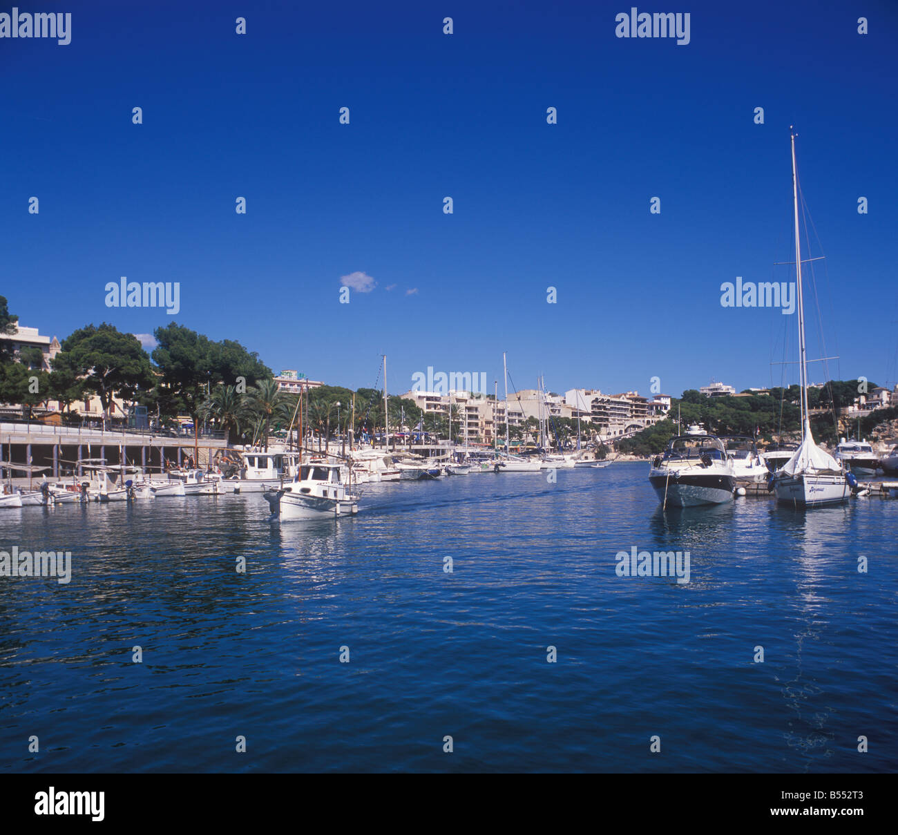 Scene in Porto Cristo, East Coast Mallorca / Majorca, Balearic Islands, Spain Stock Photo Alamy