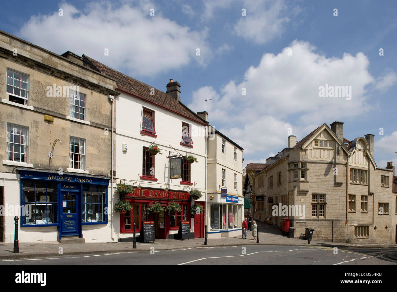 Bradford on Avon Market street typical houses Wiltshire Great Britain