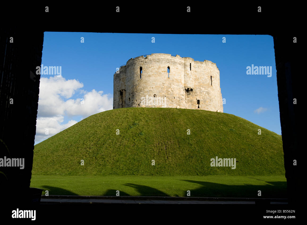 Cliffords Tower in York, England, 'Great Britain' Stock Photo