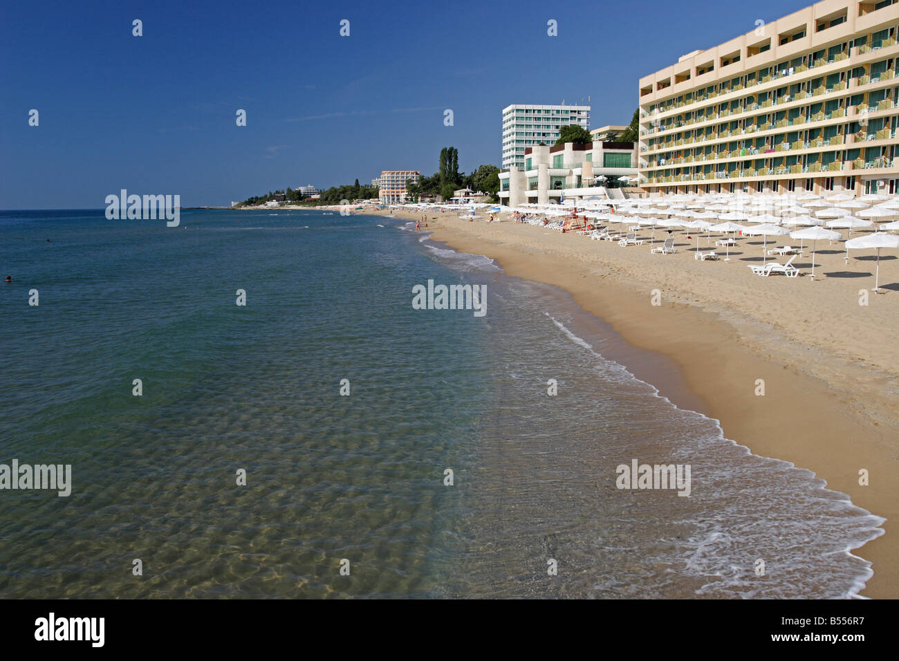 beach of Golden Sands in Varna Stock Photo