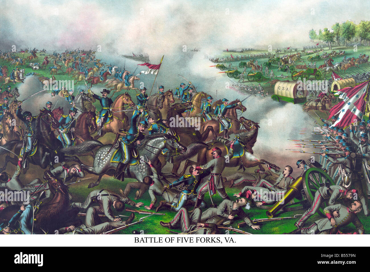 Battle of Five Forks, Virginia Stock Photo