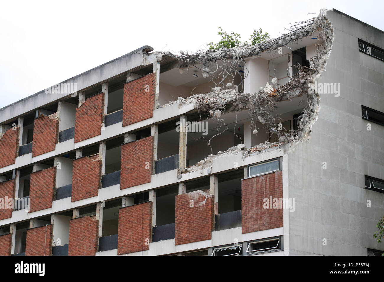A derelict London building for destruction. Stock Photo