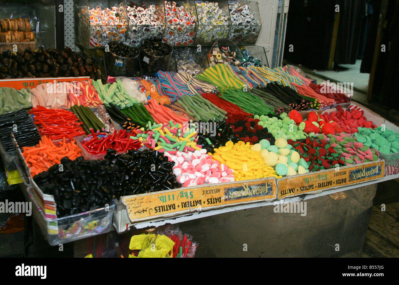 Candy Store Old City Jerusalem Stock Photo Alamy