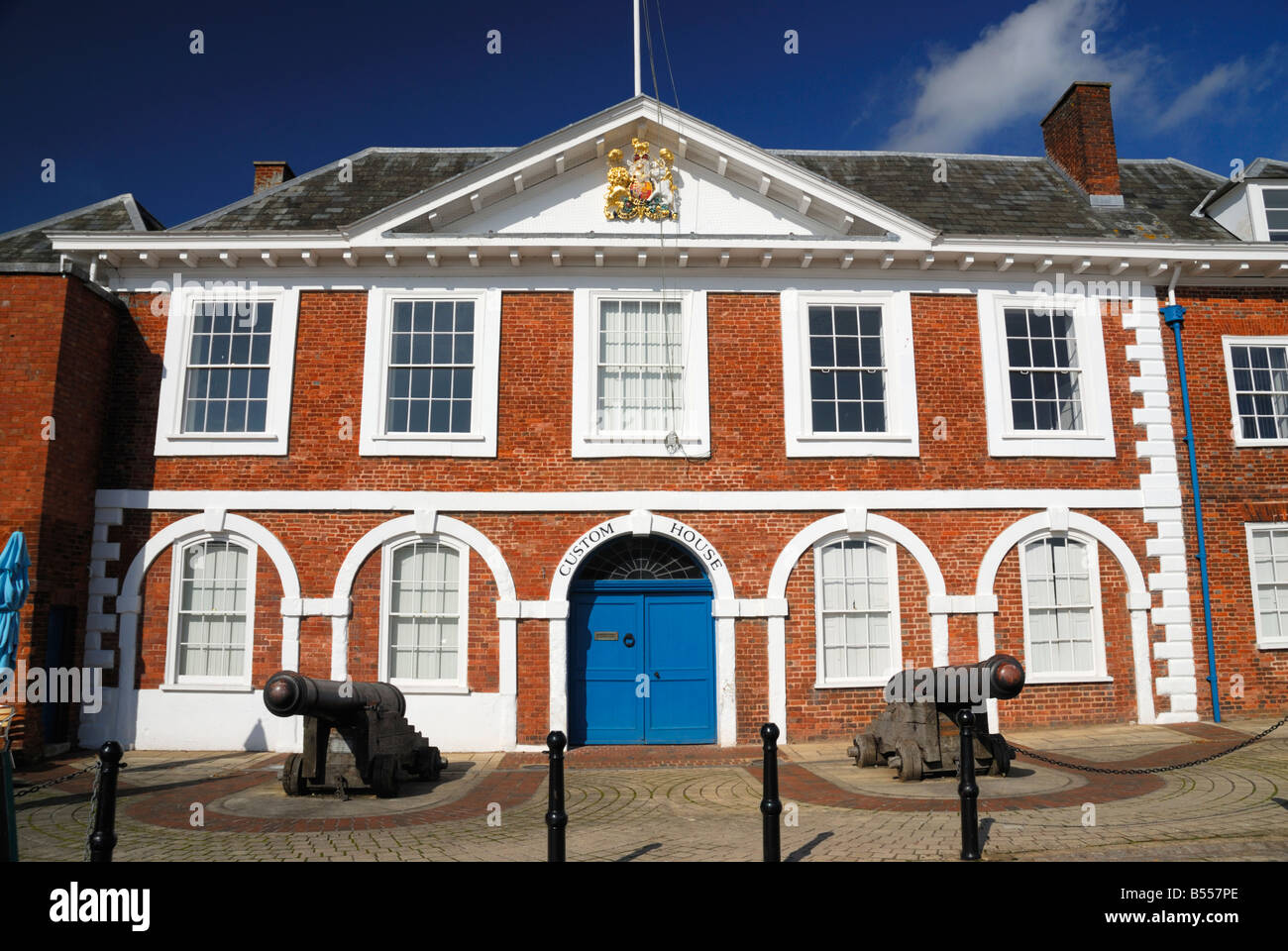 Exeter, Devon, England, UK. The Custom House on the Quay Stock Photo ...