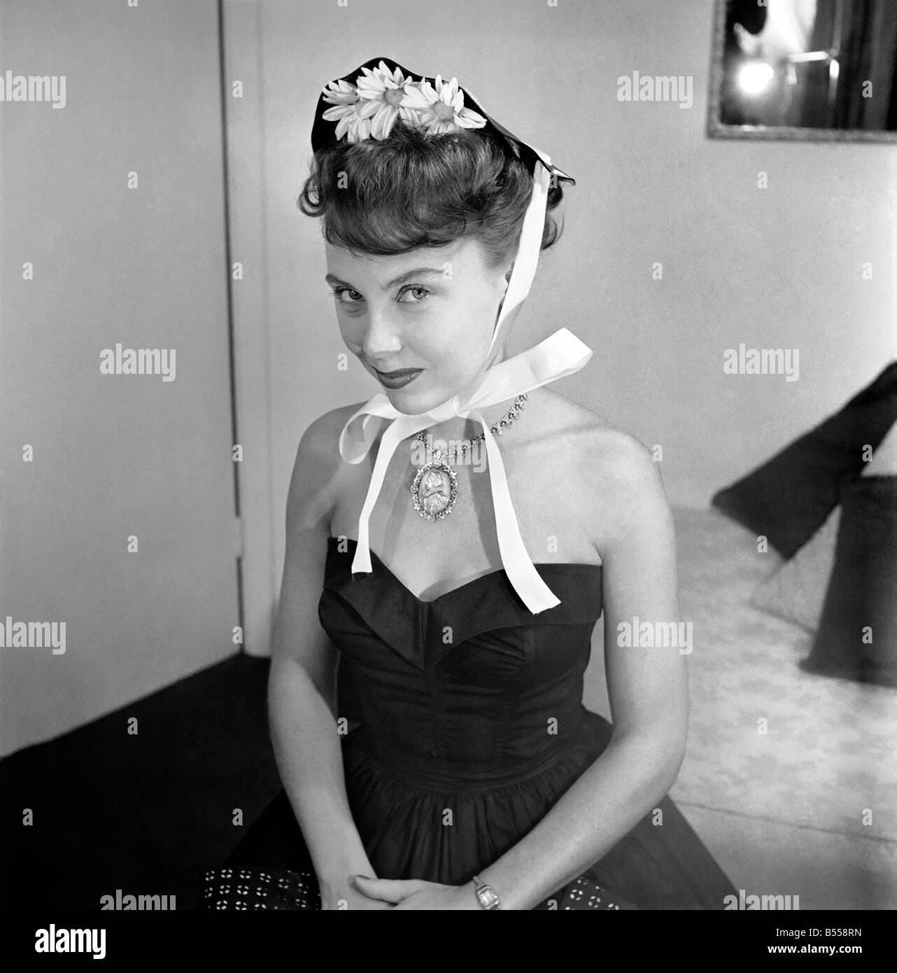 Clothing Fashion Humour singer Diane Decker seen here wearing a hat