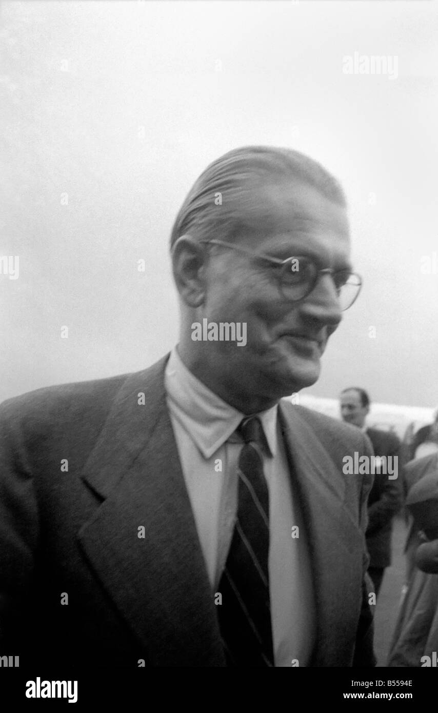 British spy Edgar Sanders seen here returning to the UK. After being
