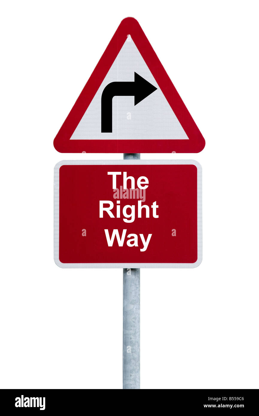 The Right Way Stock Photo Alamy