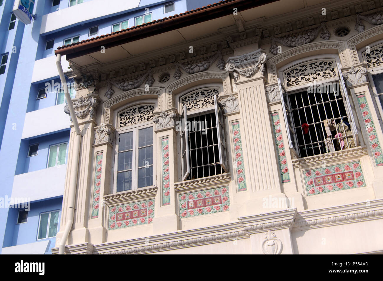 geylang old and new architecture singapore Stock Photo
