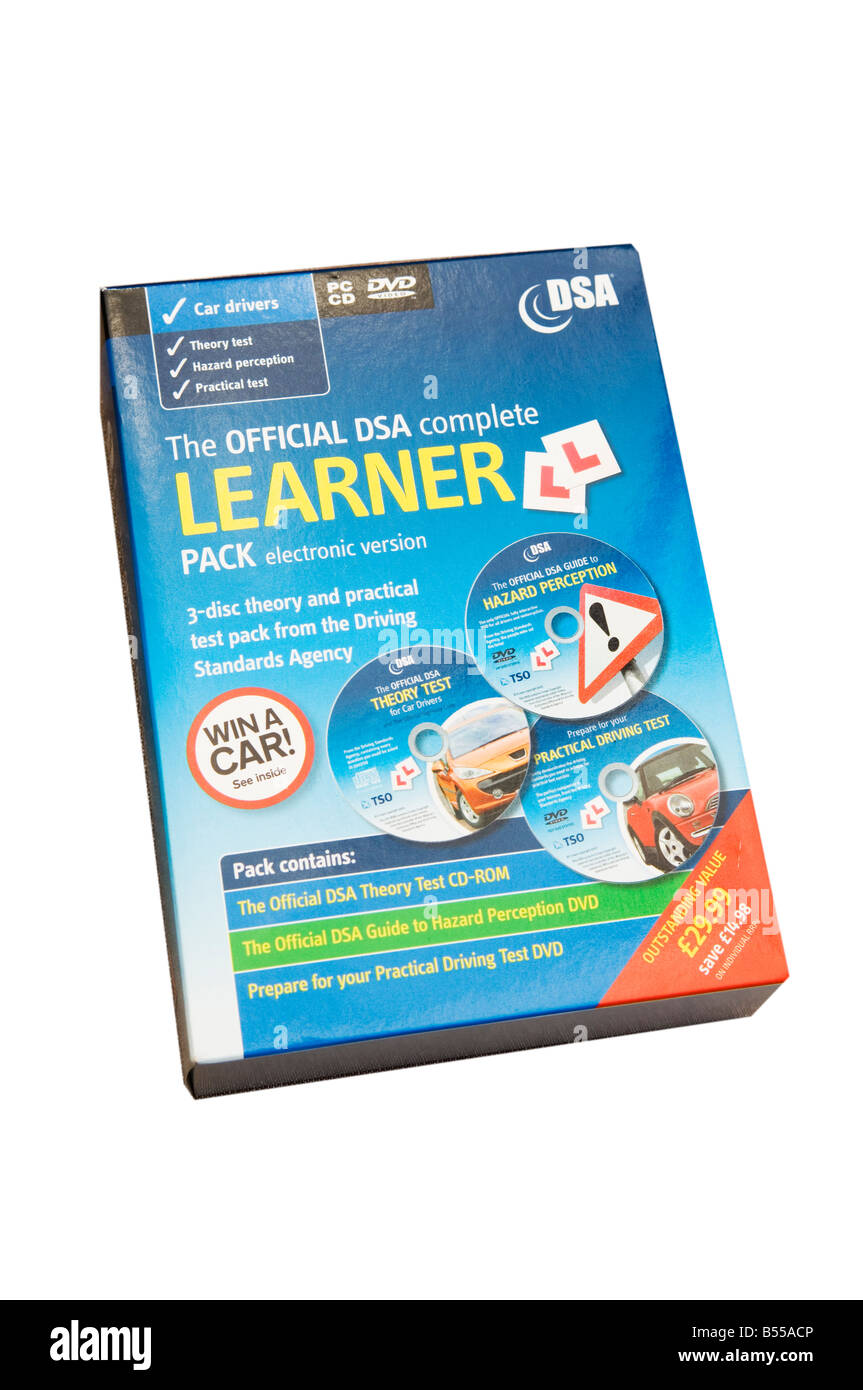 Driving license Official DSA learner kit DVD Stock Photo