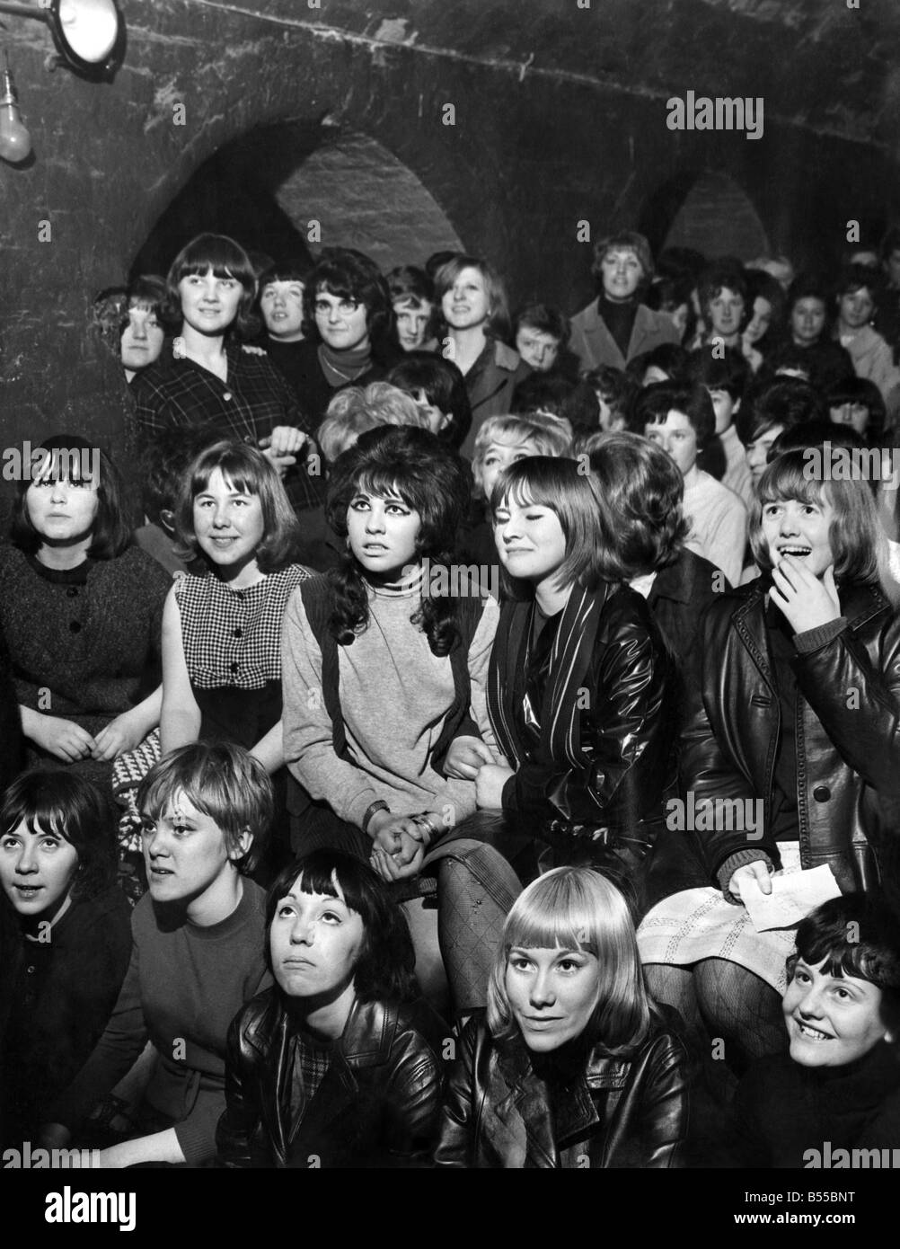 Youth Culture: Music. A lunchtime audience at the Cavern. December 1963 P013263 Stock Photo