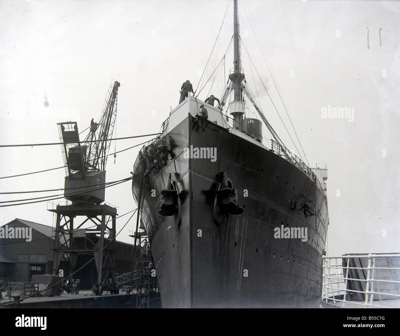 White Star Liner the Homeric at Southampton docks before her trip to ...