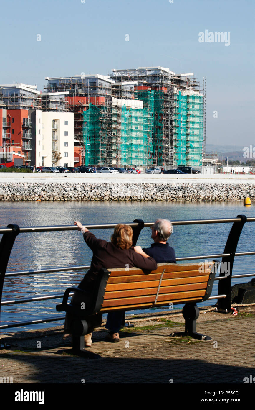 New Waterfront Apartment Development Swansea Harbour South Wales Stock Photo Alamy