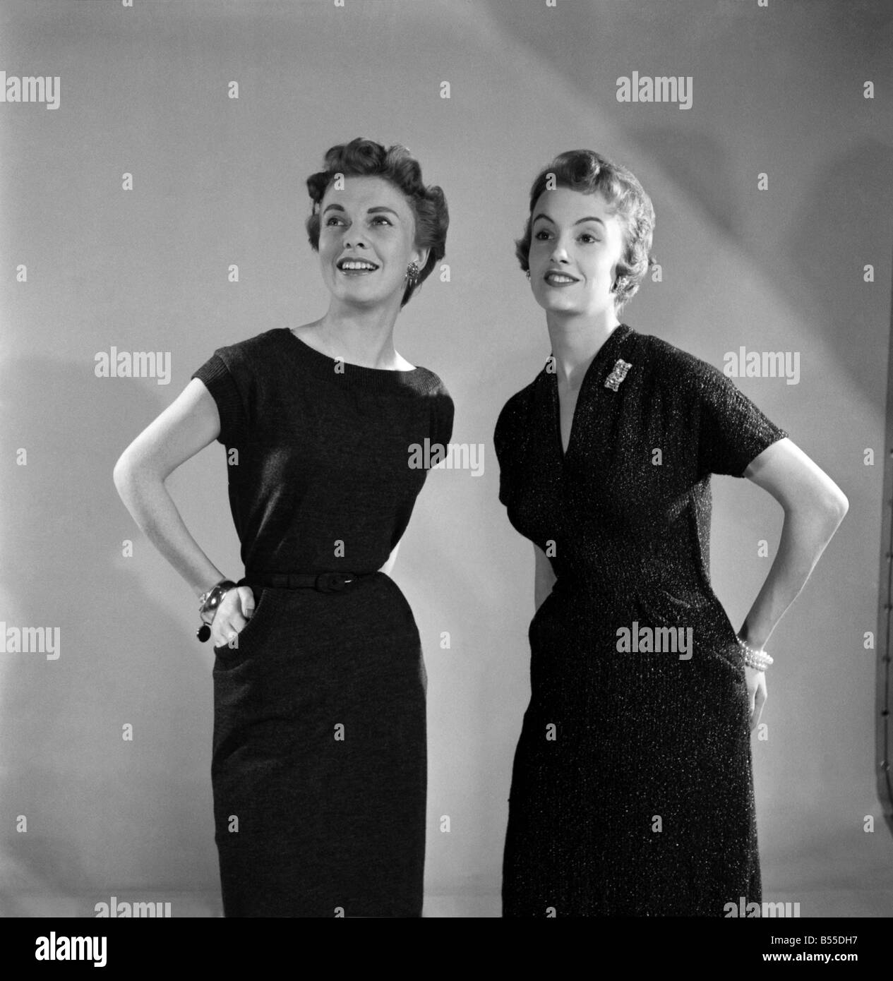1950s fashion models Black and White Stock Photos & Images - Alamy