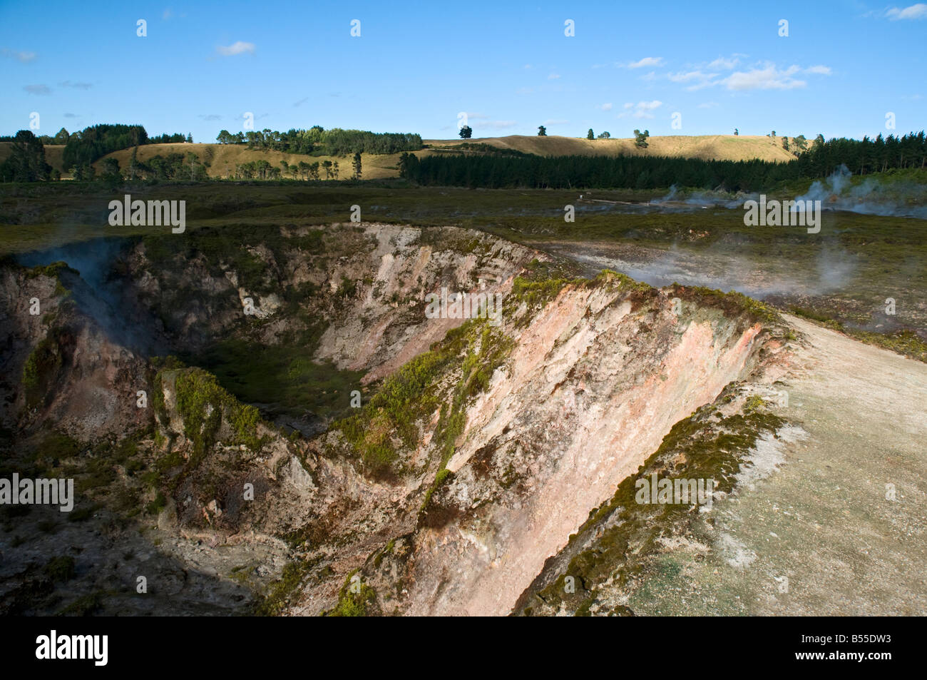 The Craters of the Moon geothermal area near Taupo, North Island, New Zealand Stock Photo