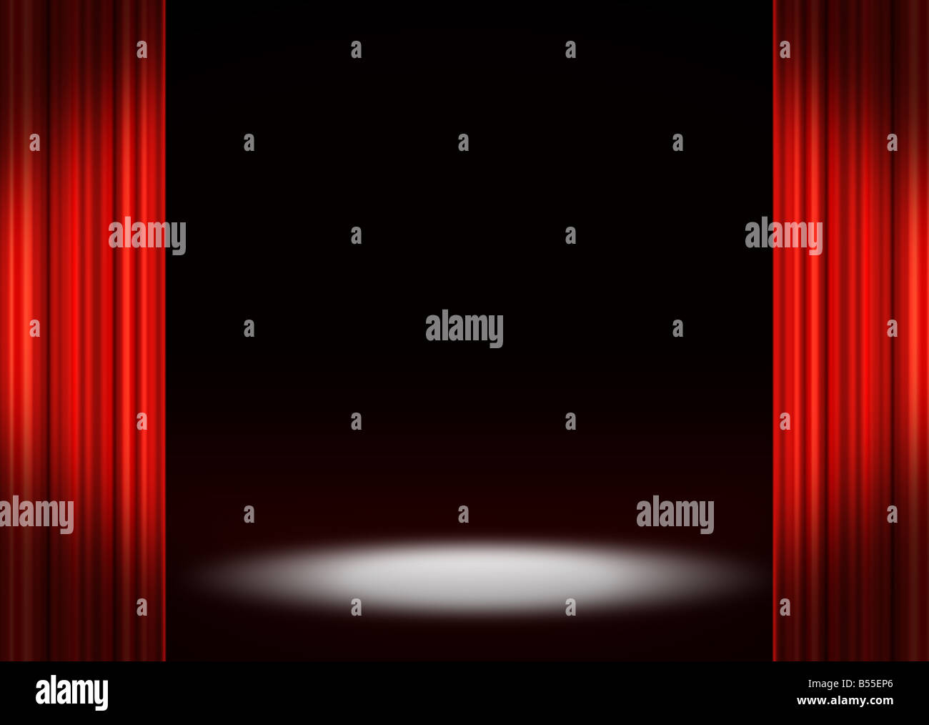 Spotlight on stage Stock Photo Alamy