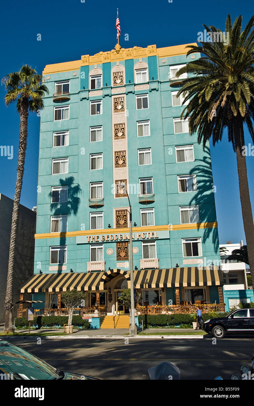 historic Georgian Hotel Santa Monica CA Originally named the Lady Windemere Art Deco architecture Stock Photo