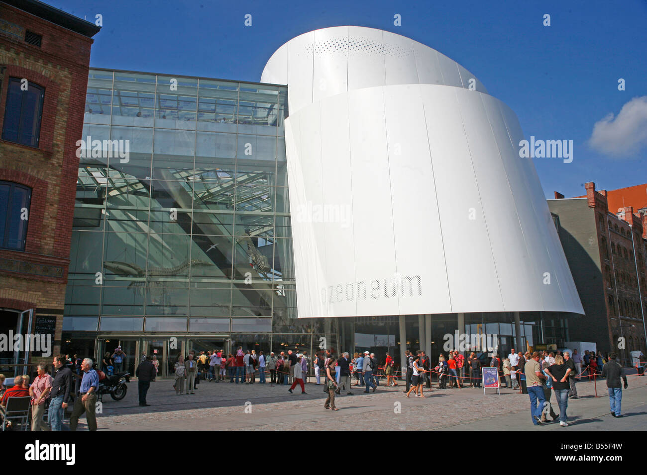 The Ozeaneum, a big museum and aquarium in the city Stralsund, Mecklenburg Western Pomerian, Germany Stock Photo
