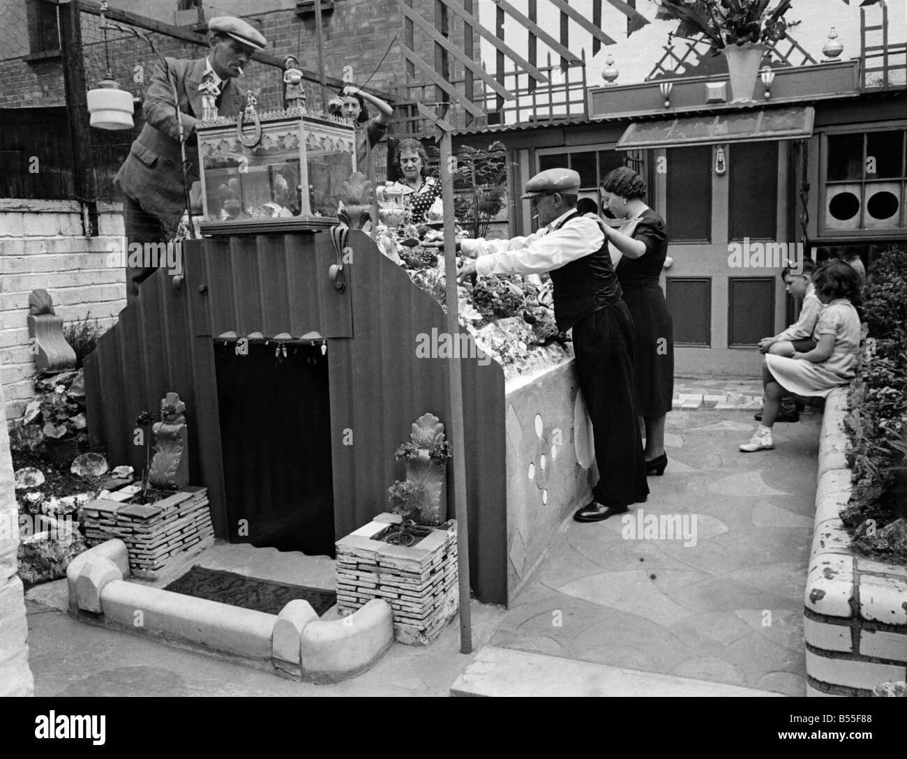 Anderson shelter Black and White Stock Photos & Images - Alamy