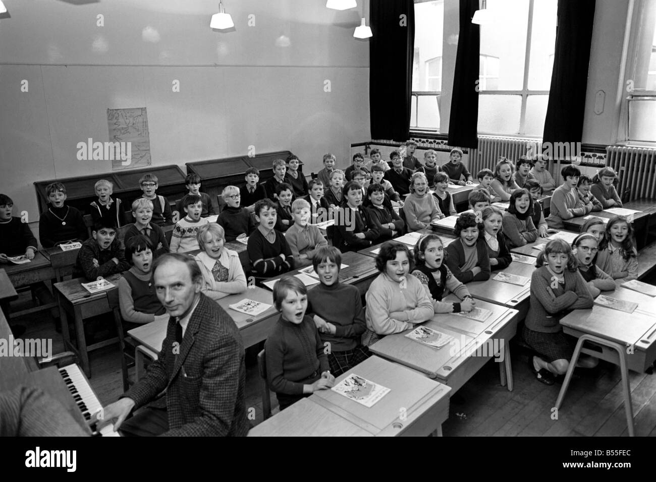 The children of Peel Park Junior School, Accrington, who went on