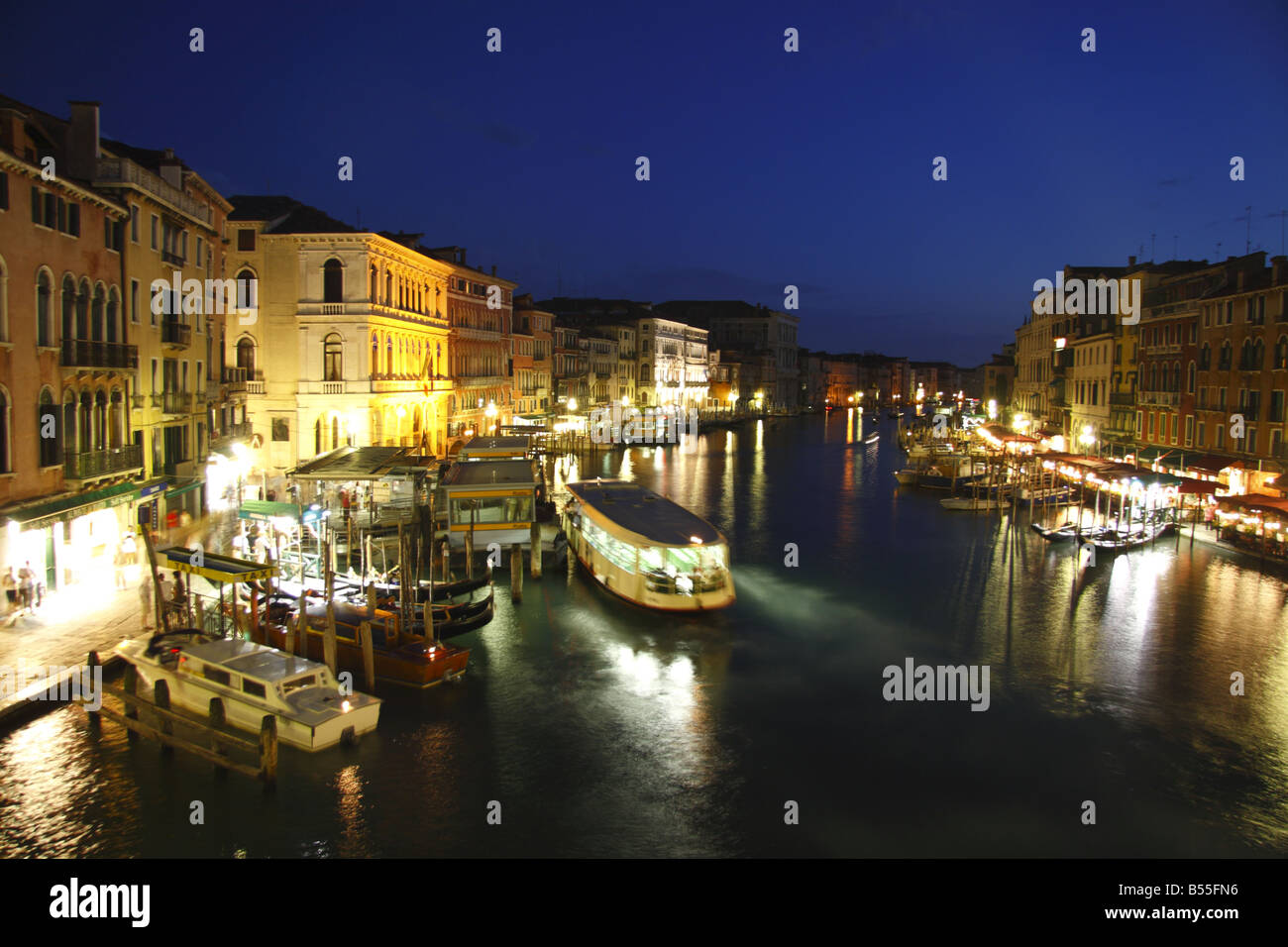 View From Rialto Bridge at Night 2 Stock Photo - Alamy