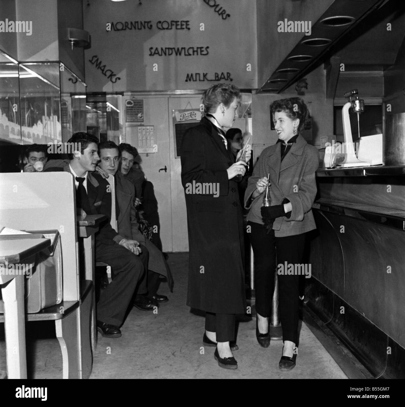 Girls Meet Up With Friends At A Coffee Bar In London s West End