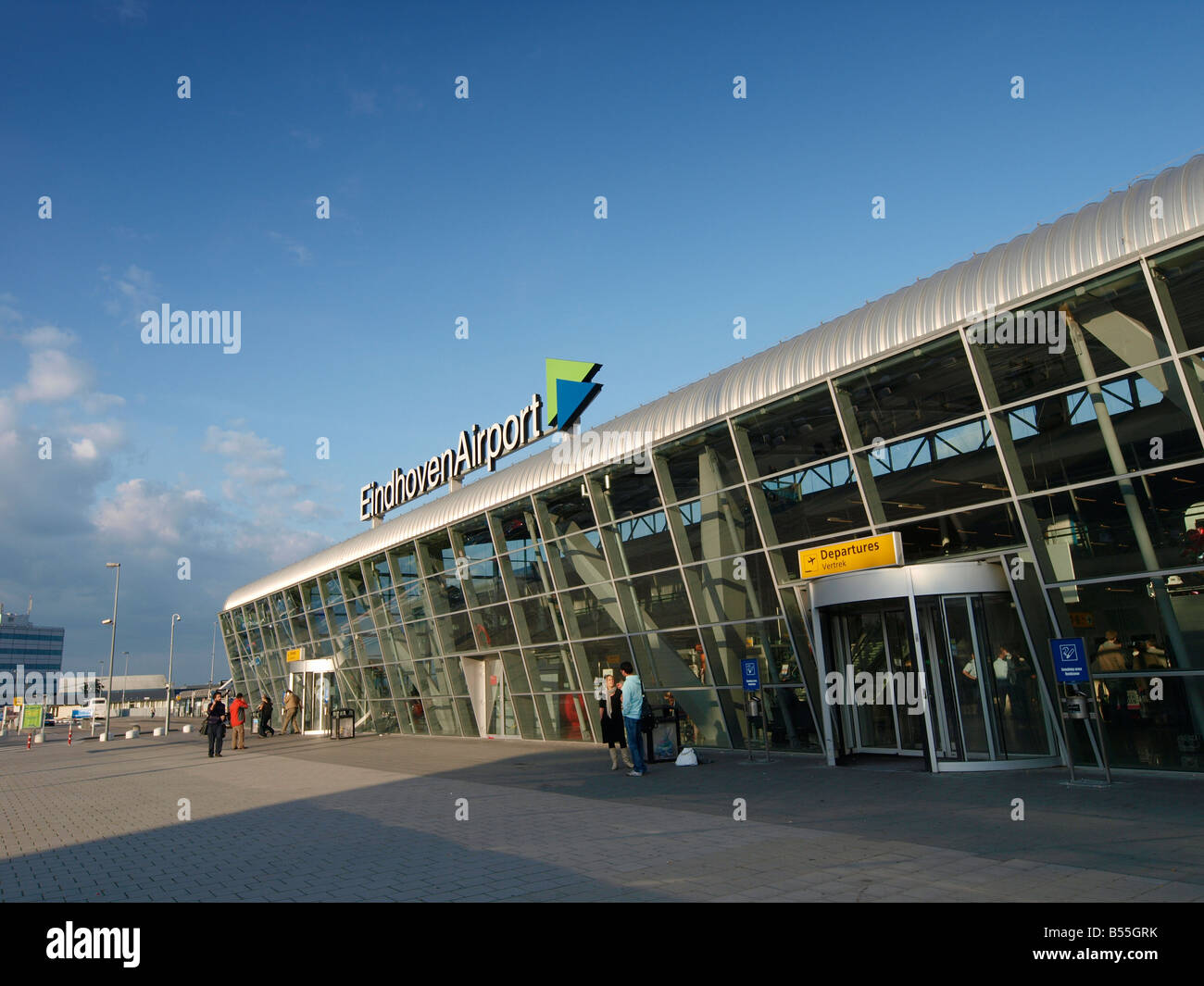Eindhoven Airport arrivals departures terminal building Eindhoven Noord Brabant the Netherlands Stock Photo