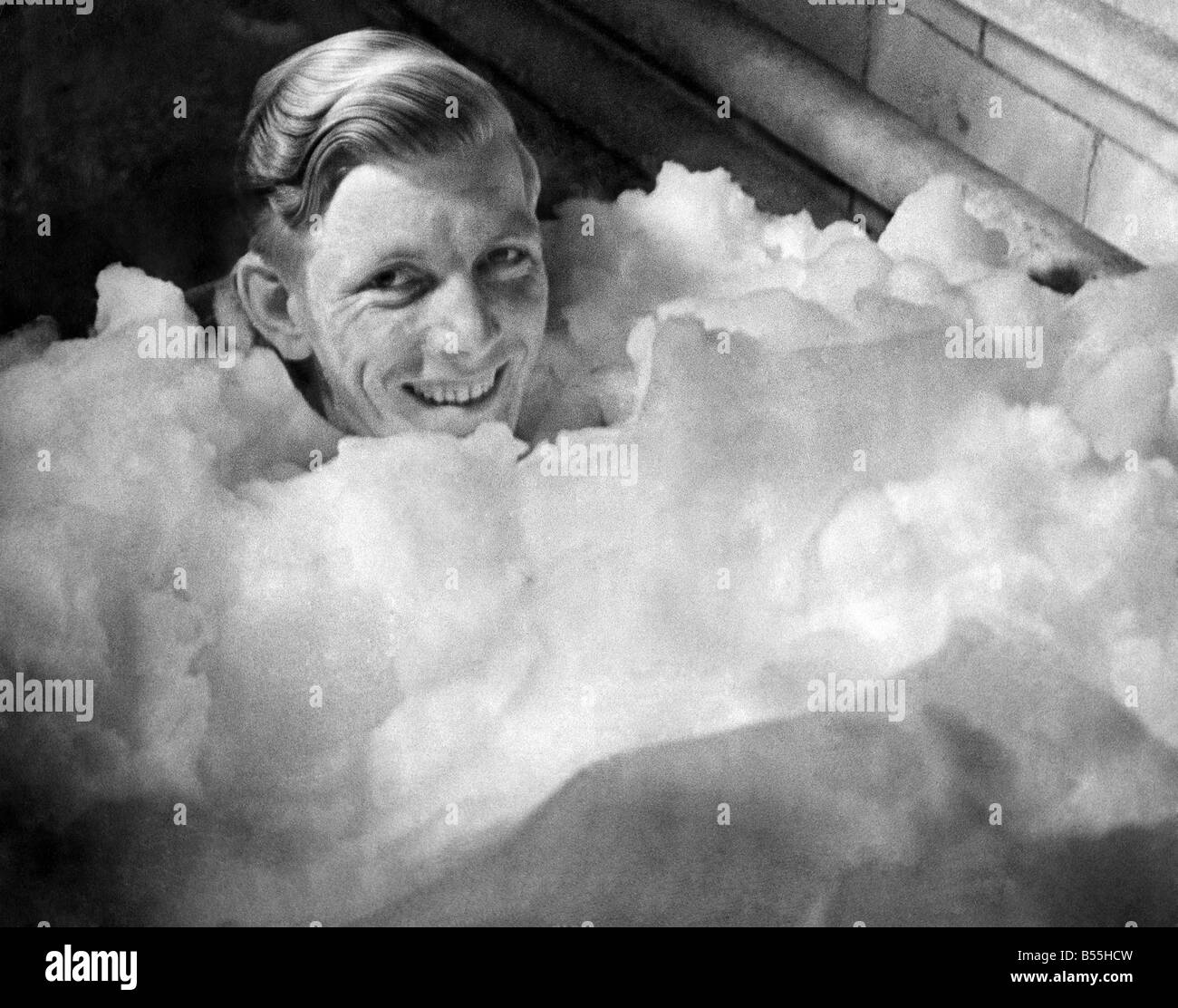 Man at his bath Black and White Stock Photos & Images Alamy