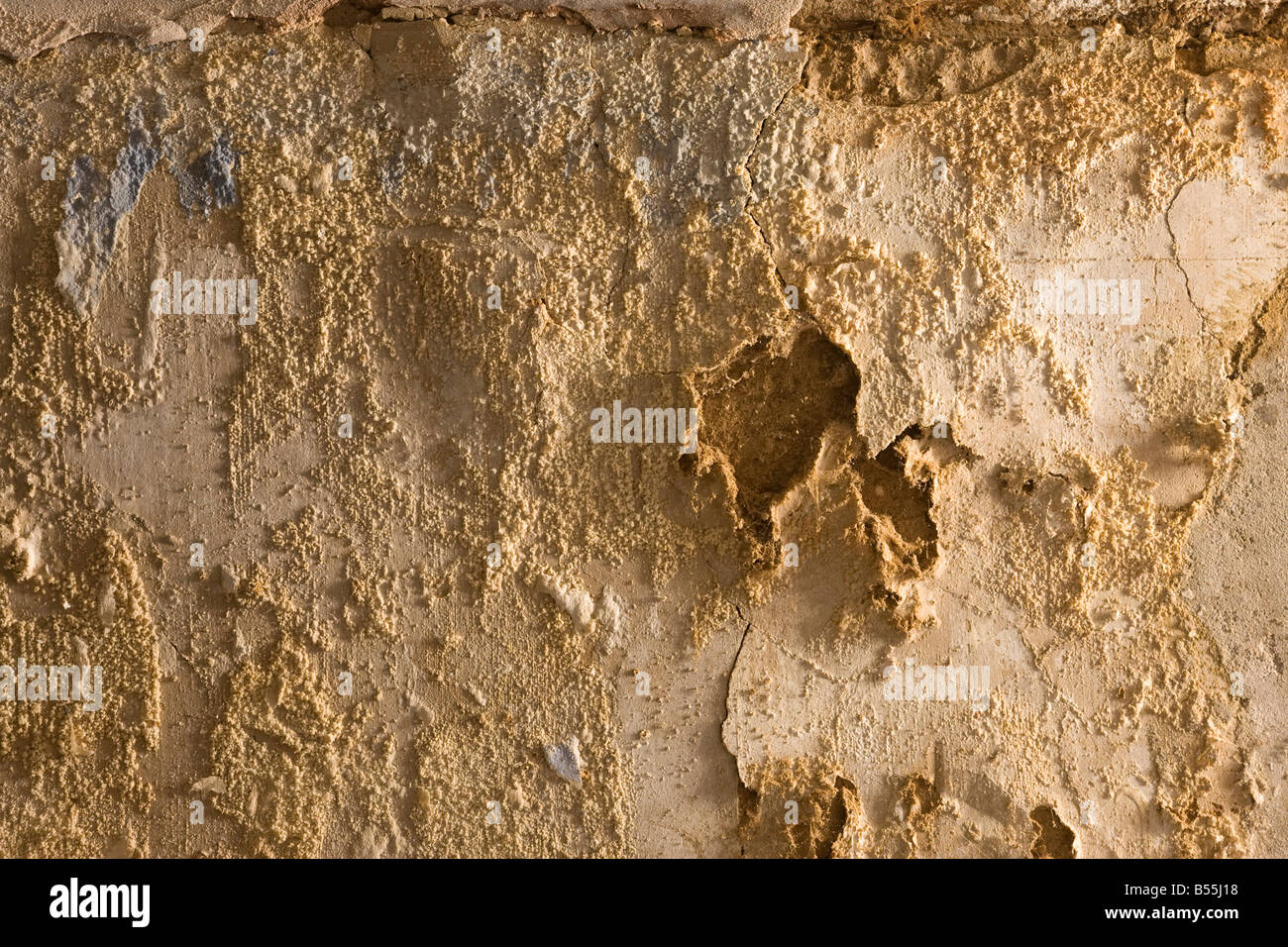 old paint peeling from wall Stock Photo