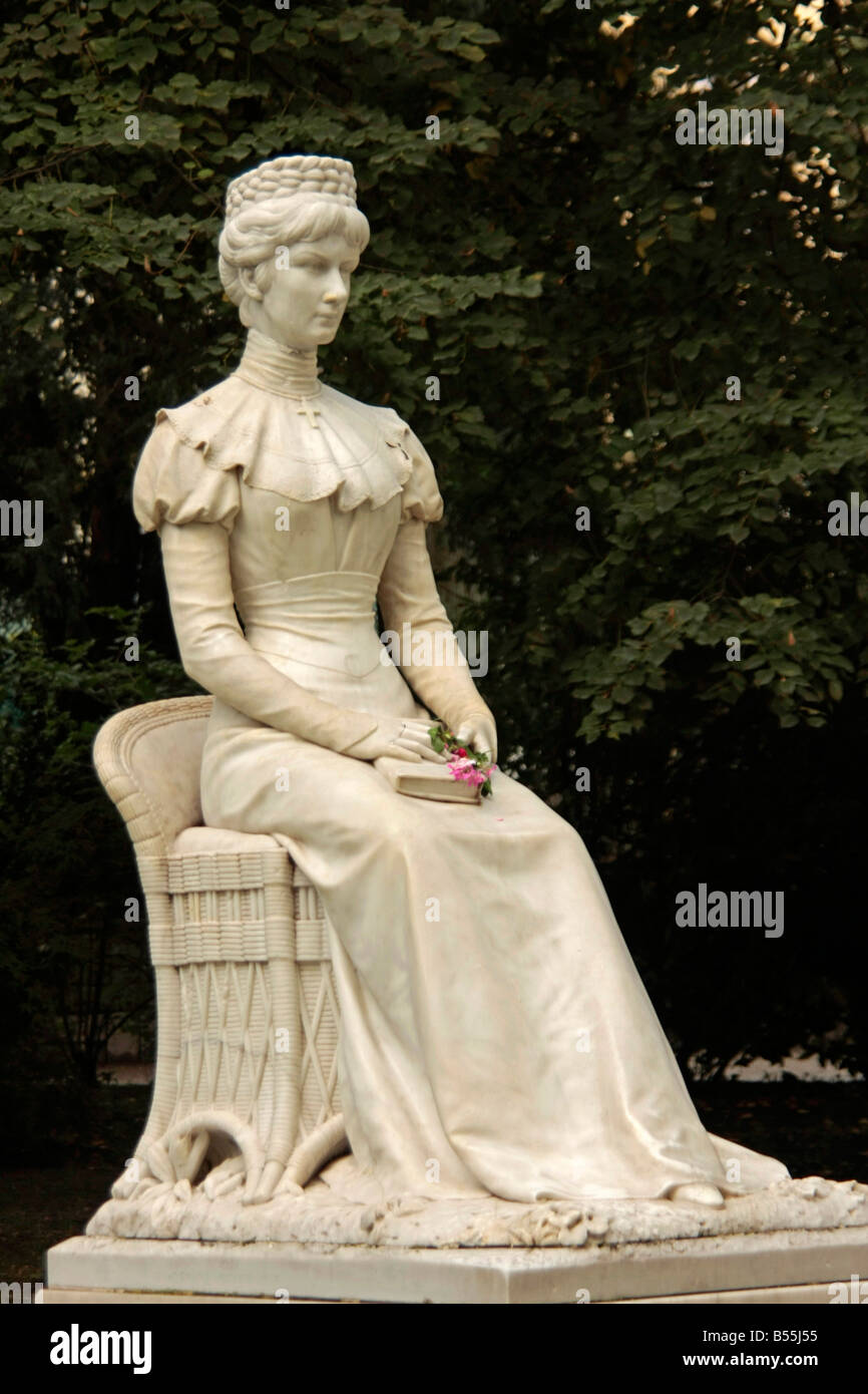 Monument of Elisabeth of Bavaria Sissi in Merano Italy Stock Photo