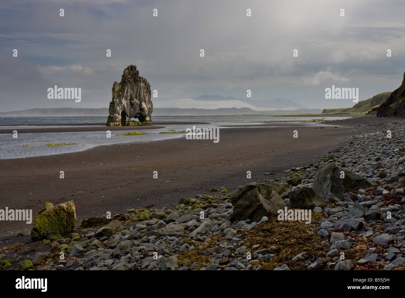 Hvitserkur sea stack on the north coast of iceland Stock Photo - Alamy