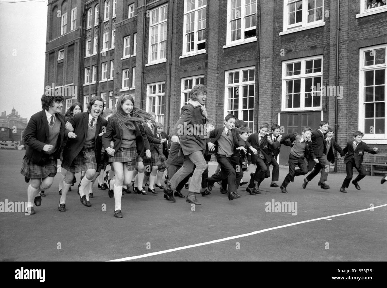Tommy Steele, a pupil at Bacon's School, Pages walk, S.E.1., from 1946