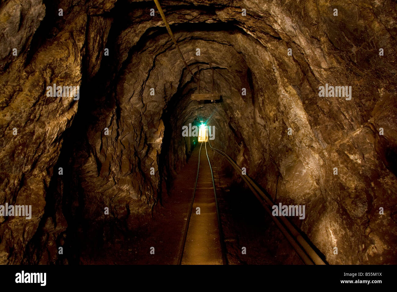 'Tunnel' in the 'Queen Mine' in 'Bisbee,' 'Arizona' Stock Photo