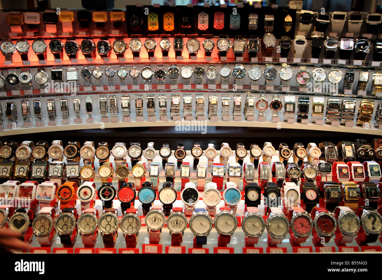 watches in city square shopping mall johor bahru malaysia Stock Photo