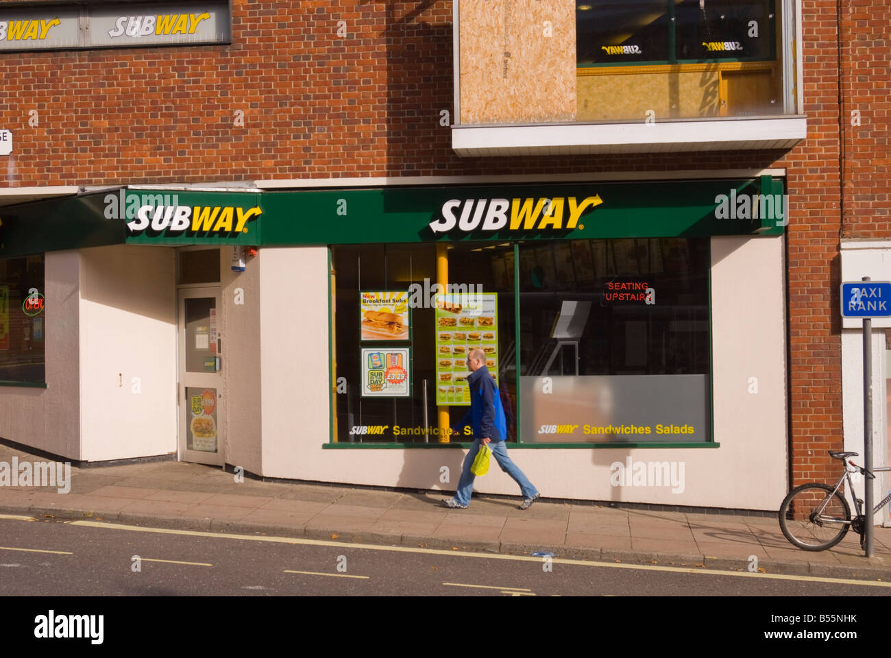 Subway sandwiches and salads restaurant in Norwich,Norfolk,Uk Stock Photo