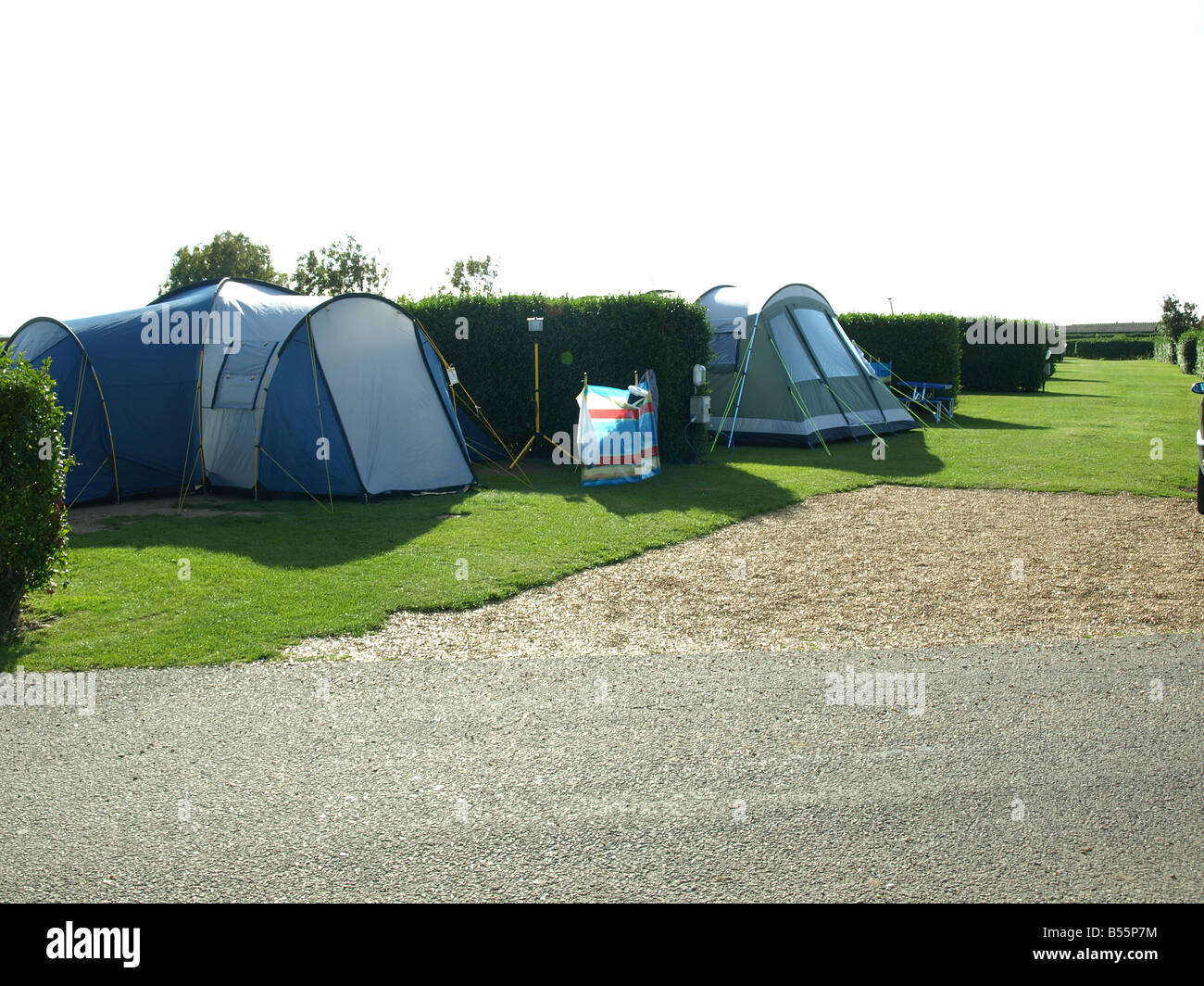 A campsite by the sea at Hunstanton,Norfolk,East Anglia,uk Stock Photo