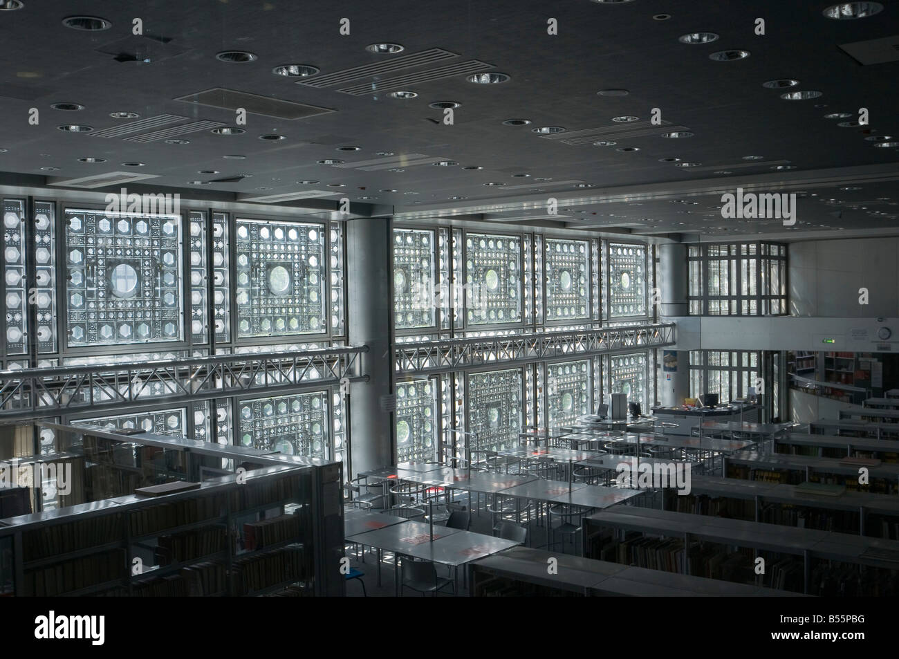 Paris Institute du Monde Arabe Jean Nouvel 1990 Stock Photo