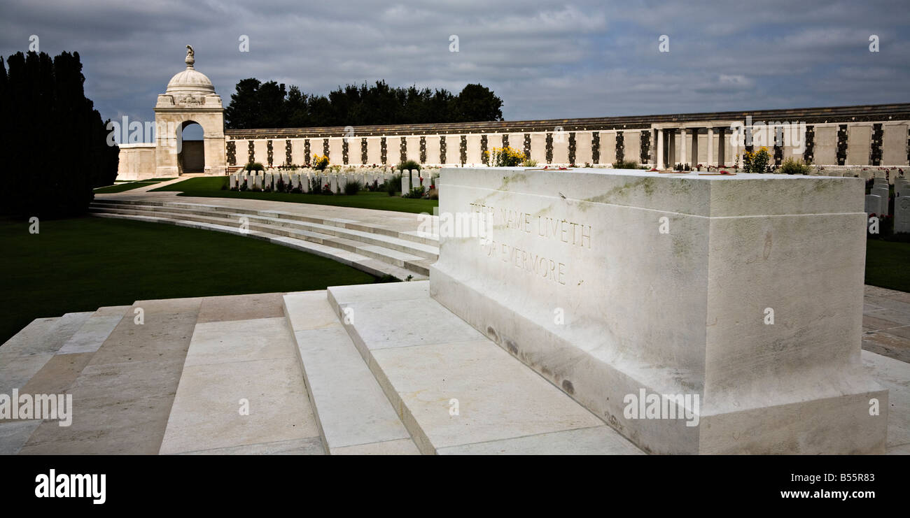 Their Name Liveth for Evermore inscription Tyne Cot British War