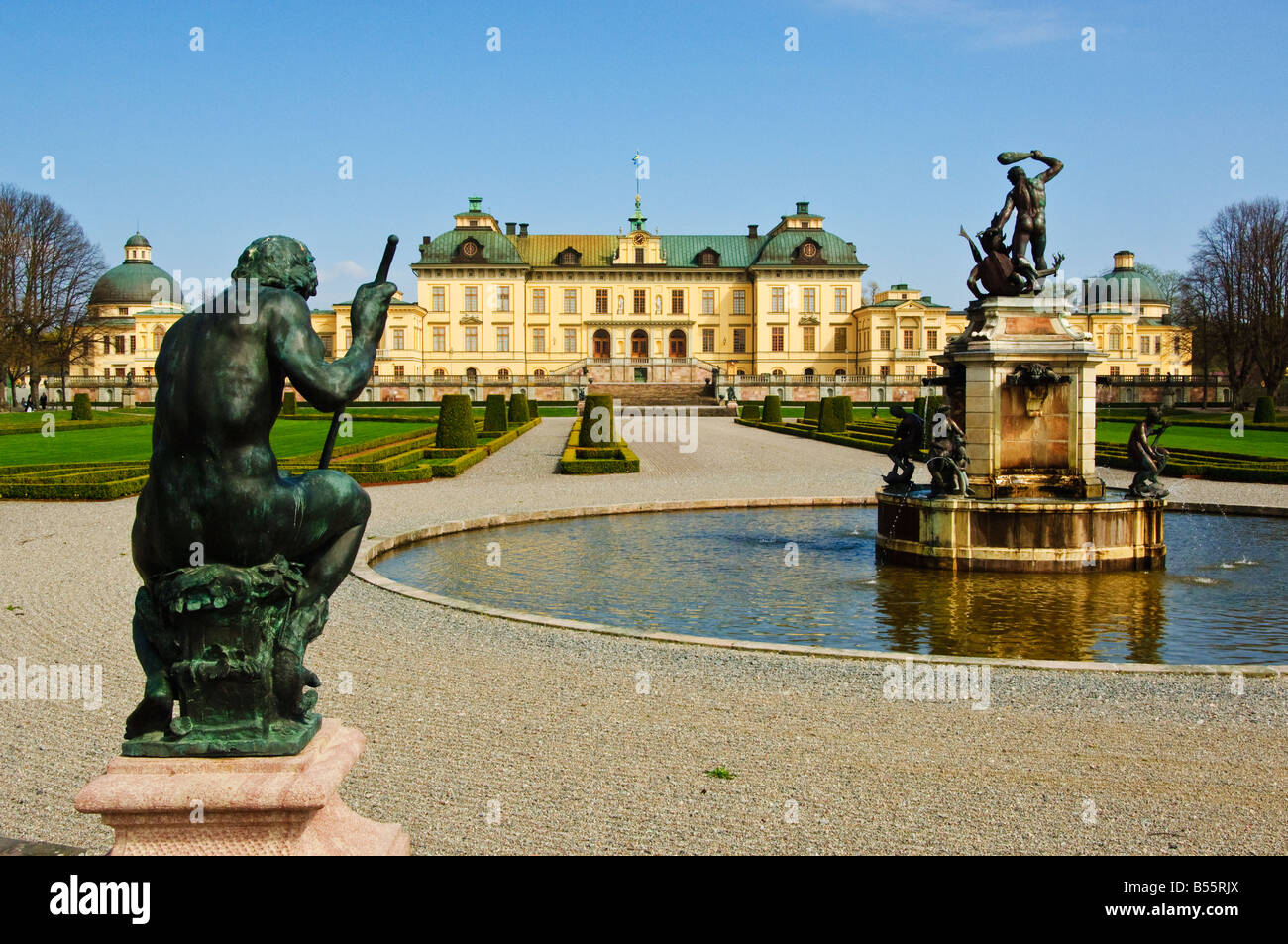 Drottningholms Slott home of the Swedish Royal Family near Stockholm Sweden Stock Photo