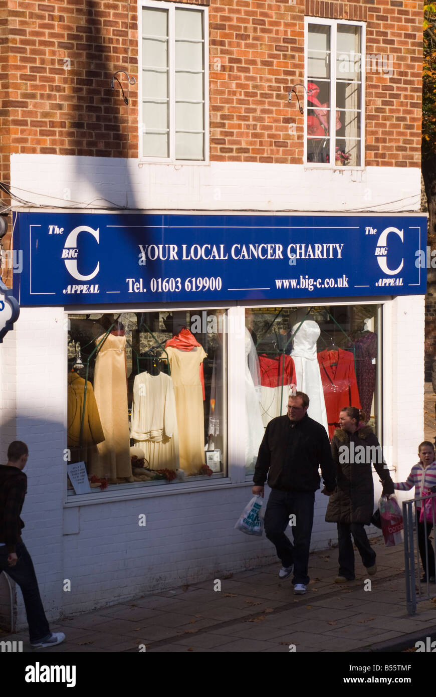 The Big C charity shop supporting the cancer charity appeal in Norwich Norfolk Uk Stock Photo