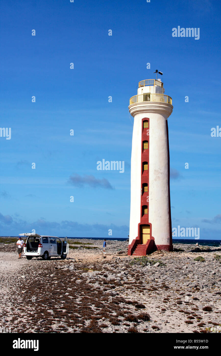 West Indies Bonaire Willemstoren lighthouse in south Bonaire Stock
