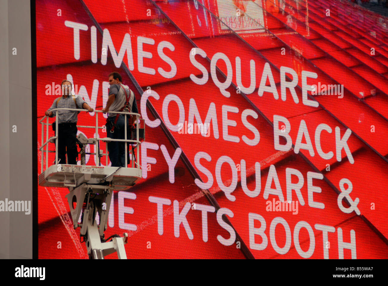 The new TKTS ticket booth opens in Times Square Stock Photo Alamy