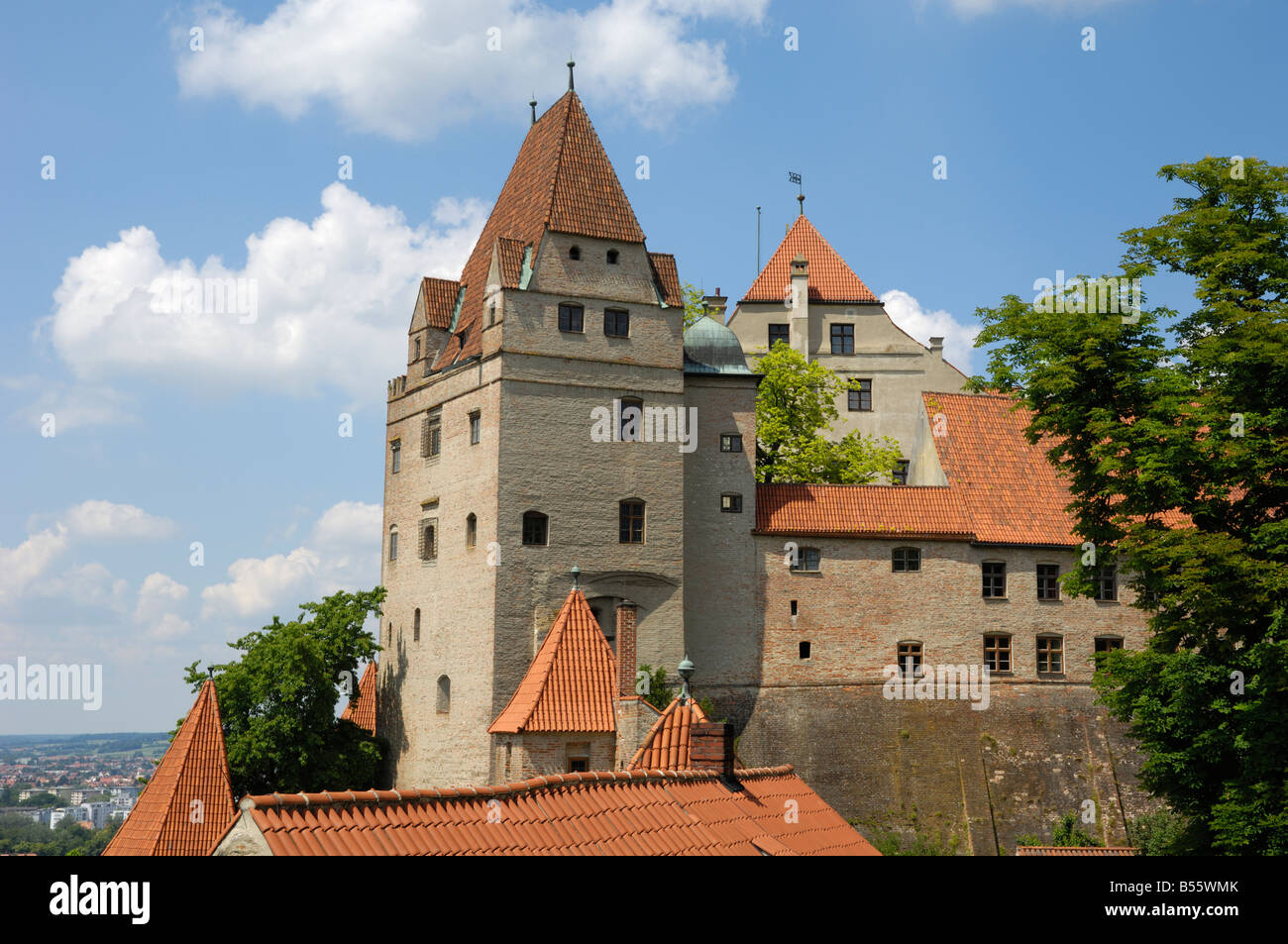 Castle Burg Trausnitz, Landshut, Bavaria, Germany Stock Photo