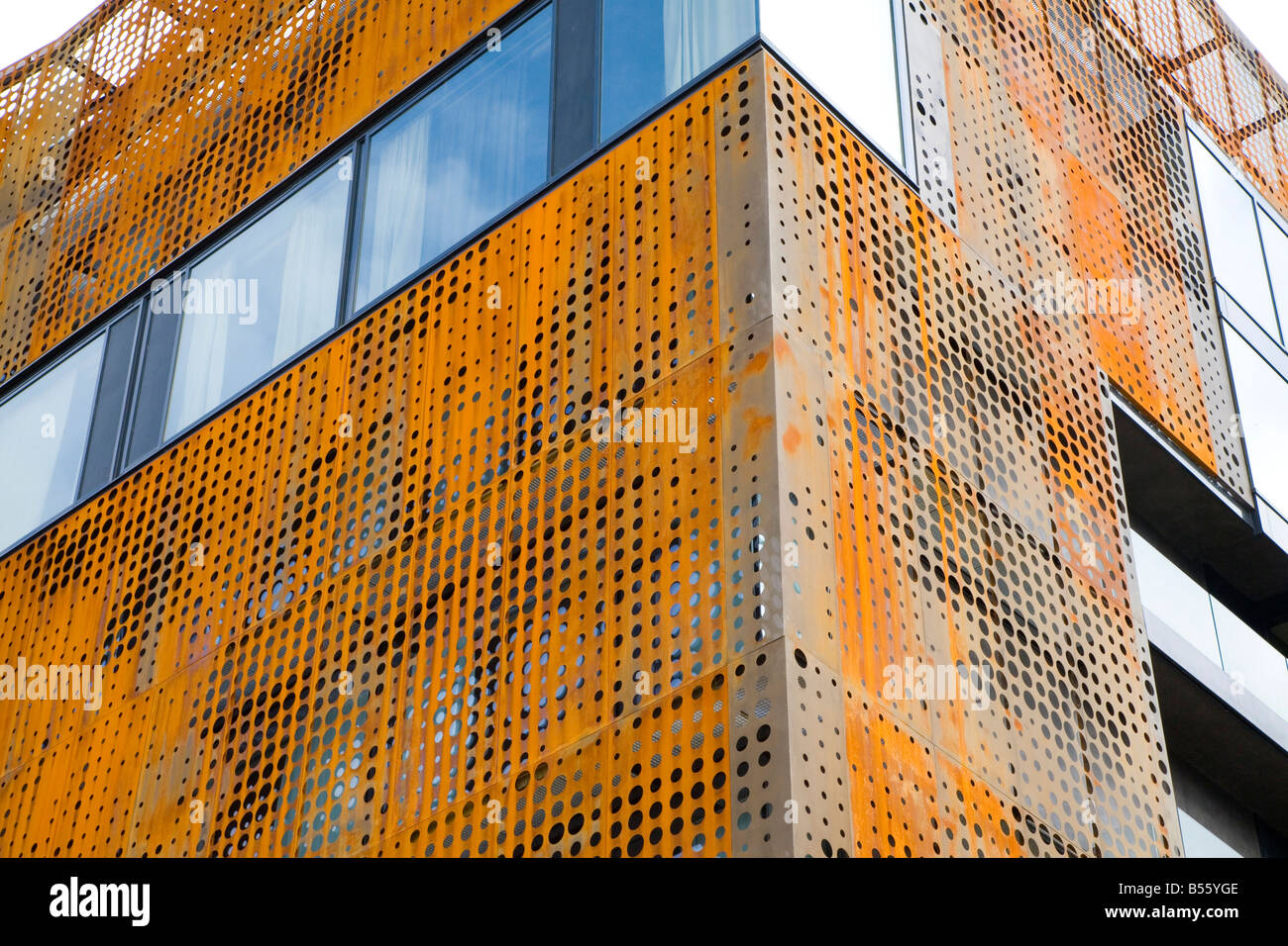 Detail Of Cor Ten Steel Exterior Of The Ac Cordoba Palace Hotel Stock Photo Alamy